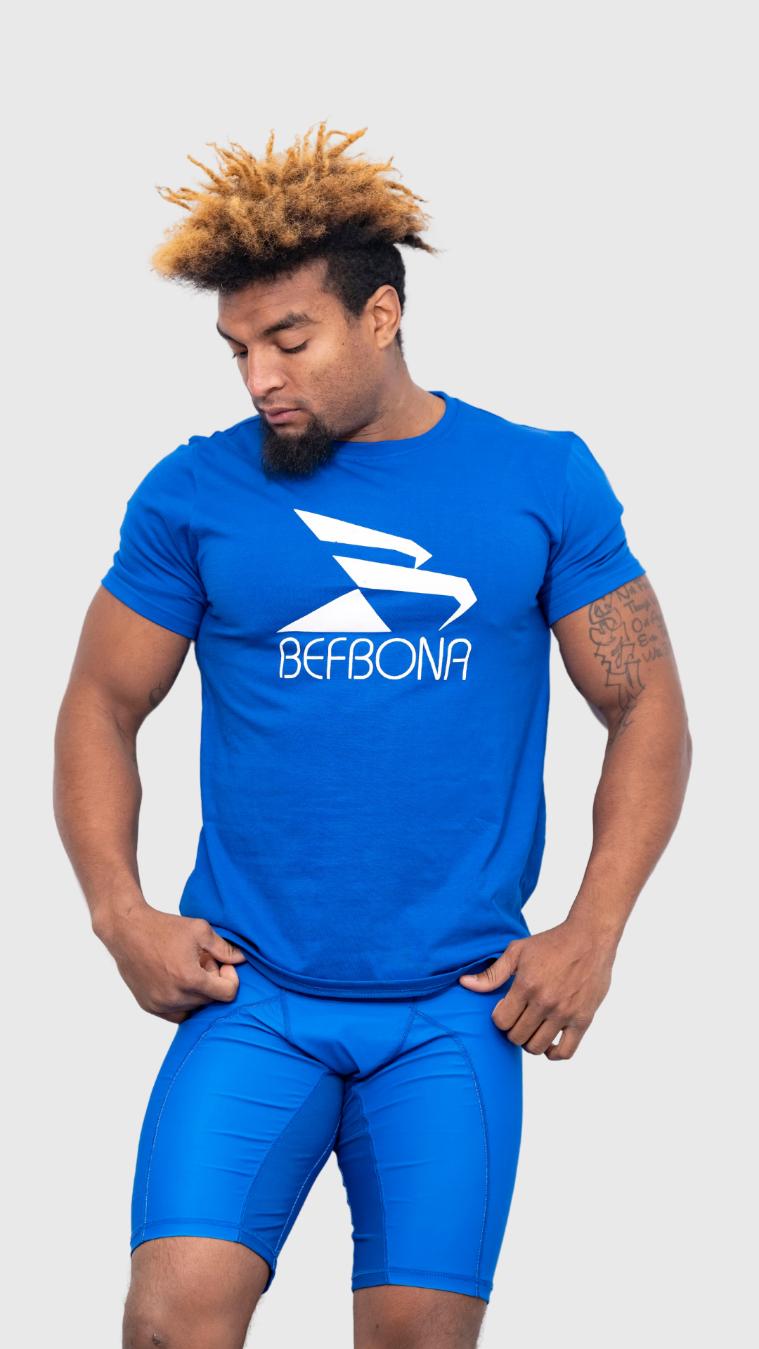 SIGNATURE COMPRESSION SHORTS (BLUE)