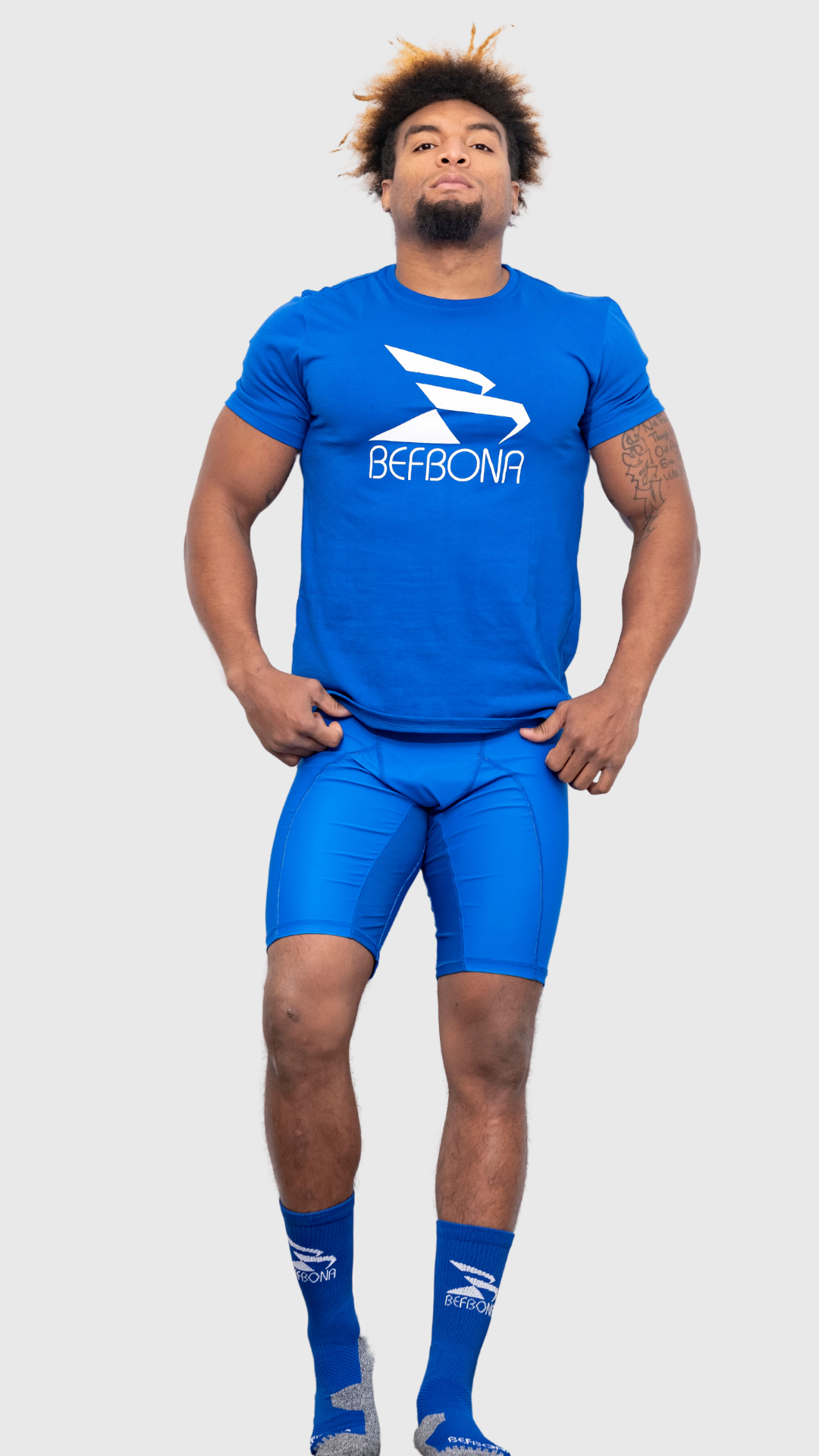 SIGNATURE COMPRESSION SHORTS (BLUE)