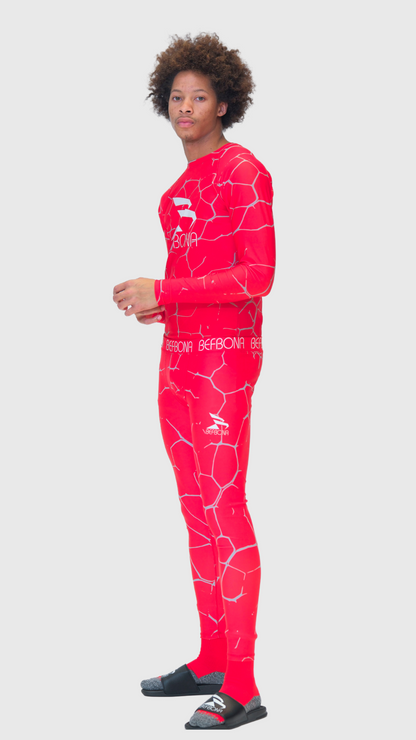 PEAK PERFORMANCE COMPRESSION PANTS (CRACKED RED)