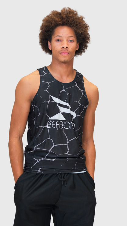 PEAK PERFORMANCE COMPRESSION TANK TOP (CRACKED BLACK)