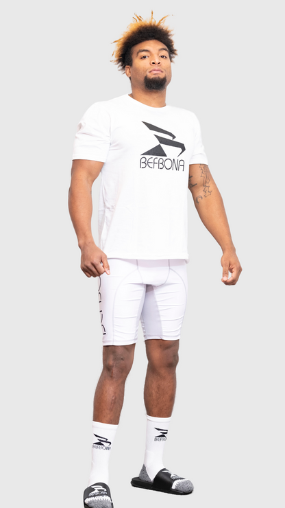 SIGNATURE COMPRESSION SHORTS (WHITE)